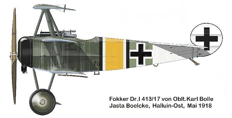 Fokker Dr.I  .  1918 .